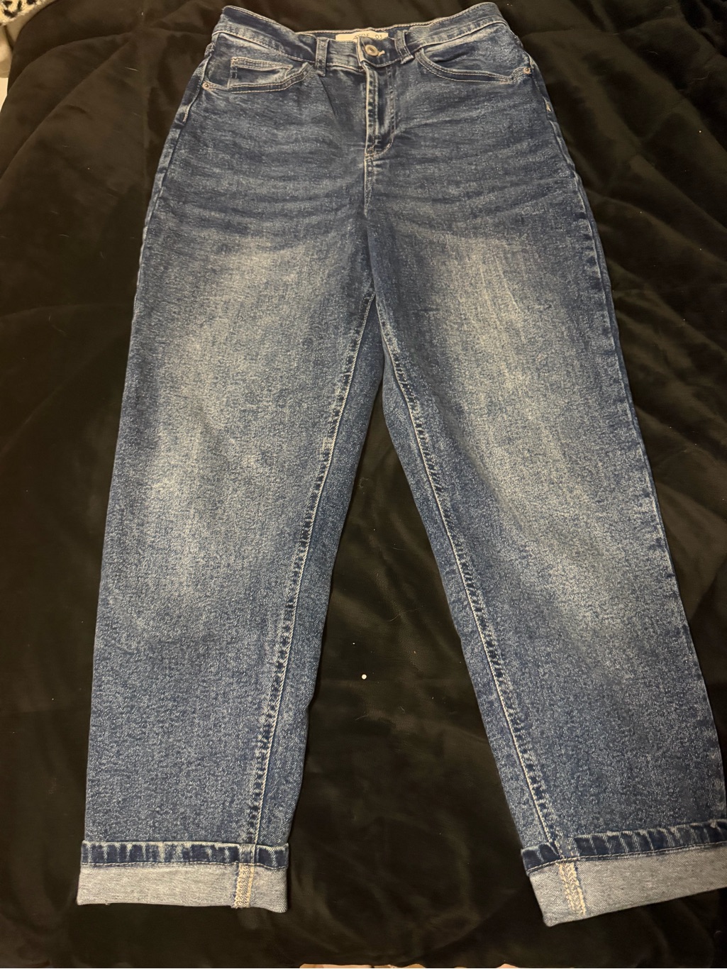 Ardene Women's Washed Blue Straight-Leg Jeans